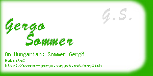gergo sommer business card